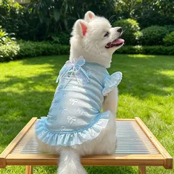 Ropa de verano para perros y gatos con mangas voladoras y comoda