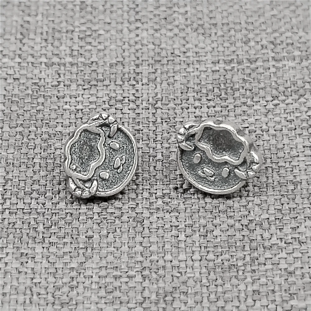 5 Pieces 925 Sterling Silver Small Lamb Sheep Button Beads for Bracelet Necklace