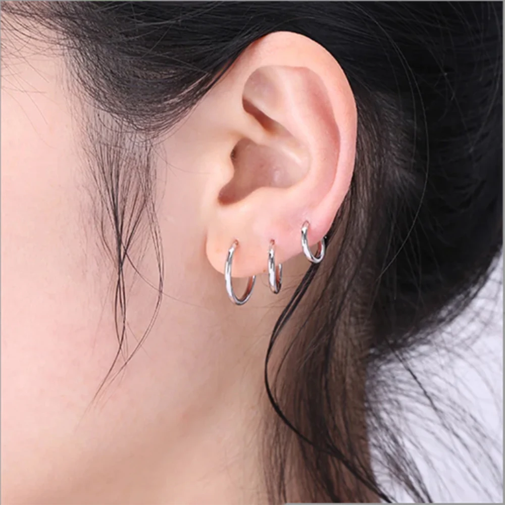 5 Pairs of Classic and Fashionable Stainless Steel WOMEN'S Earring Sets