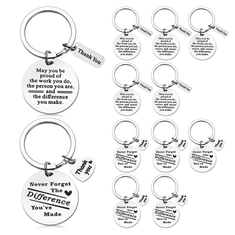 12 Pcs Keychain Appreciation Gifts Keychains Gifts Women Inspirational Keychain For Coworker Employee Farewell