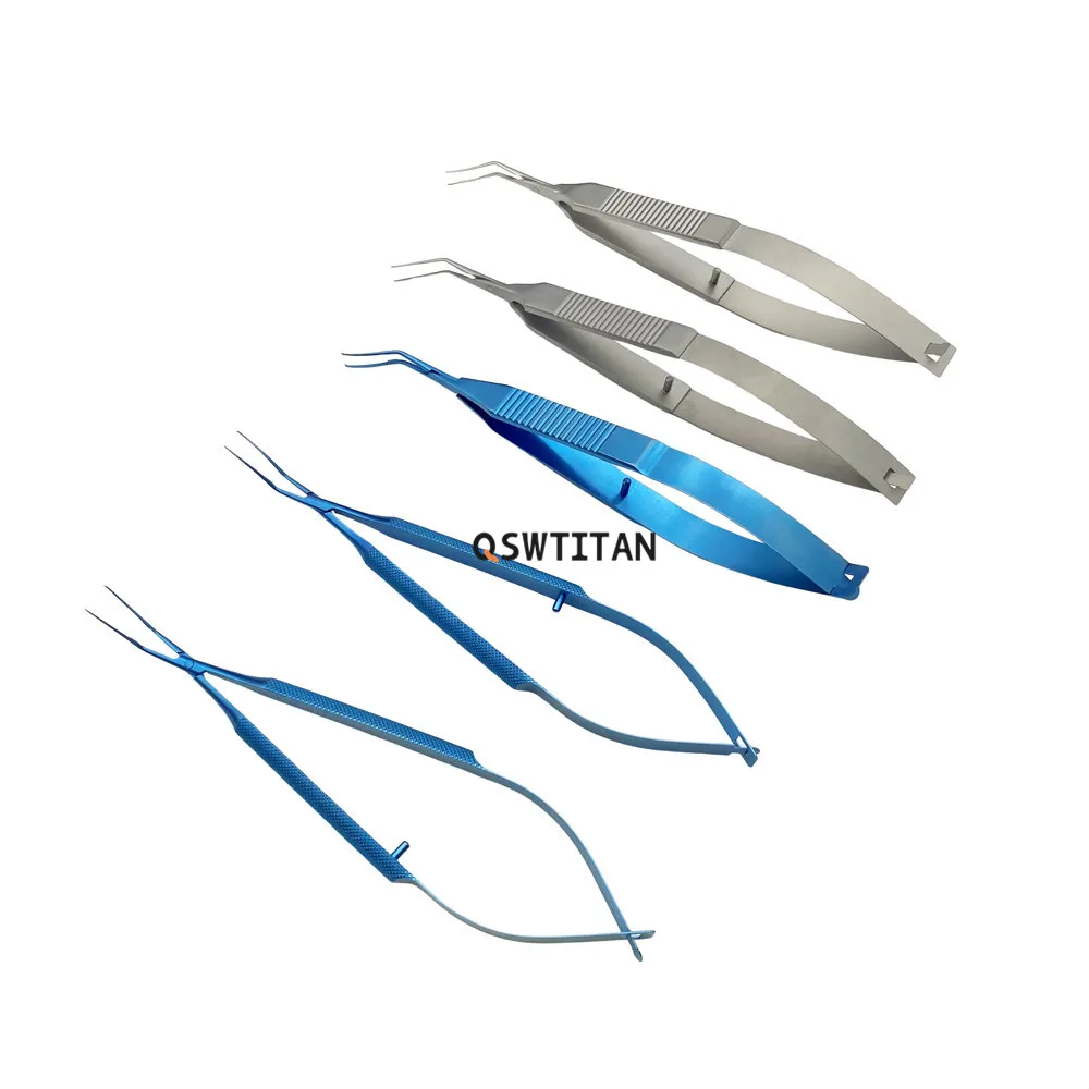 120mm Titanium Round Handle Capsulorhexis Forceps Eye Surgical Tools