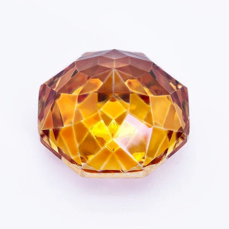 Cubic Zirconia Wholesale Orange Color Rose Cut Charms Bead for DIY Jewelry Making Earrings Bracelet Materials No Certificate