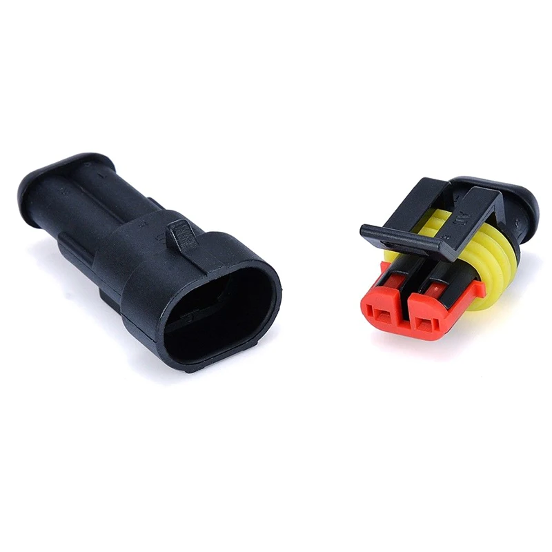 Two-Pin 2-Way Seal Car Boat Waterproof Electrical Wire Superseal Connector Kit Auto Connectors With Cable