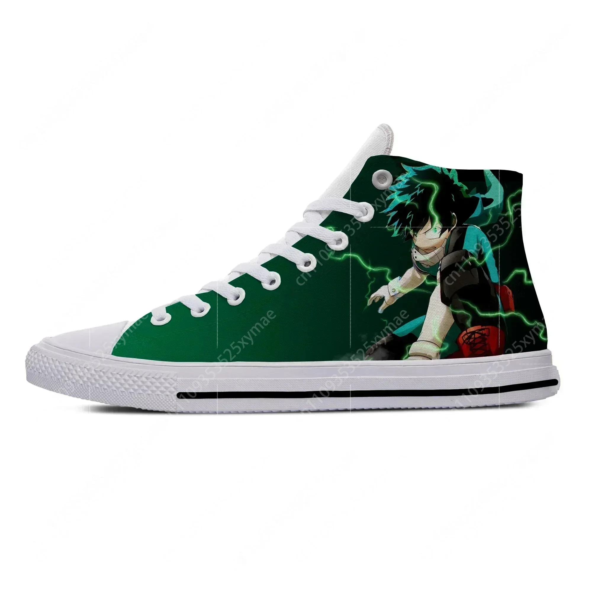 Zapatillas de Lona Casuales con Estampado 3D de Anime My Hero Academia Midoriya Izuku Deku, Estilo Harajuku, Transpirables, para Hombre y Mujer
