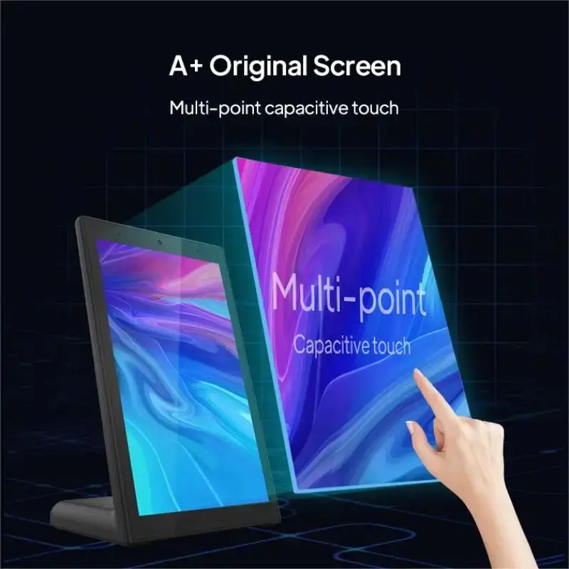 10.1 Inch L-Shape Desktop Tablet Vertical Screen Kiosk Android 11 tablet Touch Screen Display Restaurant Customer Ordering POS