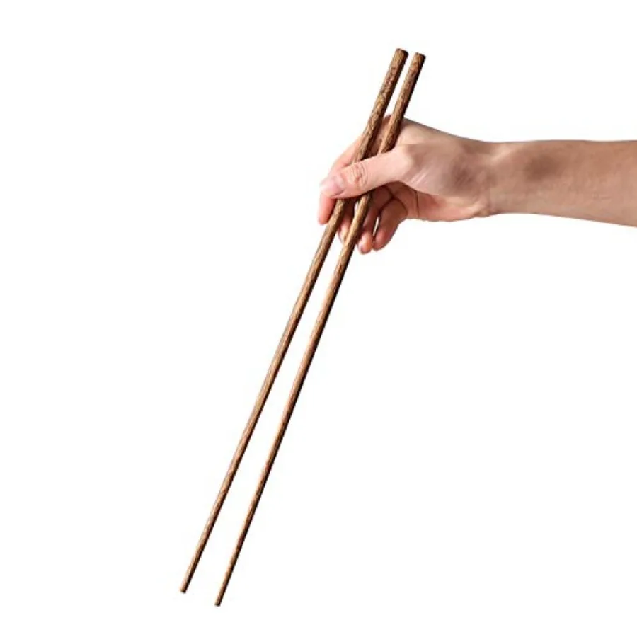 عيدان طبخ خشبية طويلة جدًا من Muso مقاس 16.5 بوصة، أعواد تقطيع خشبية قابلة لإعادة الاستخدام على الطراز الياباني الكلاسيكي، عيدان المطبخ 2 Pai