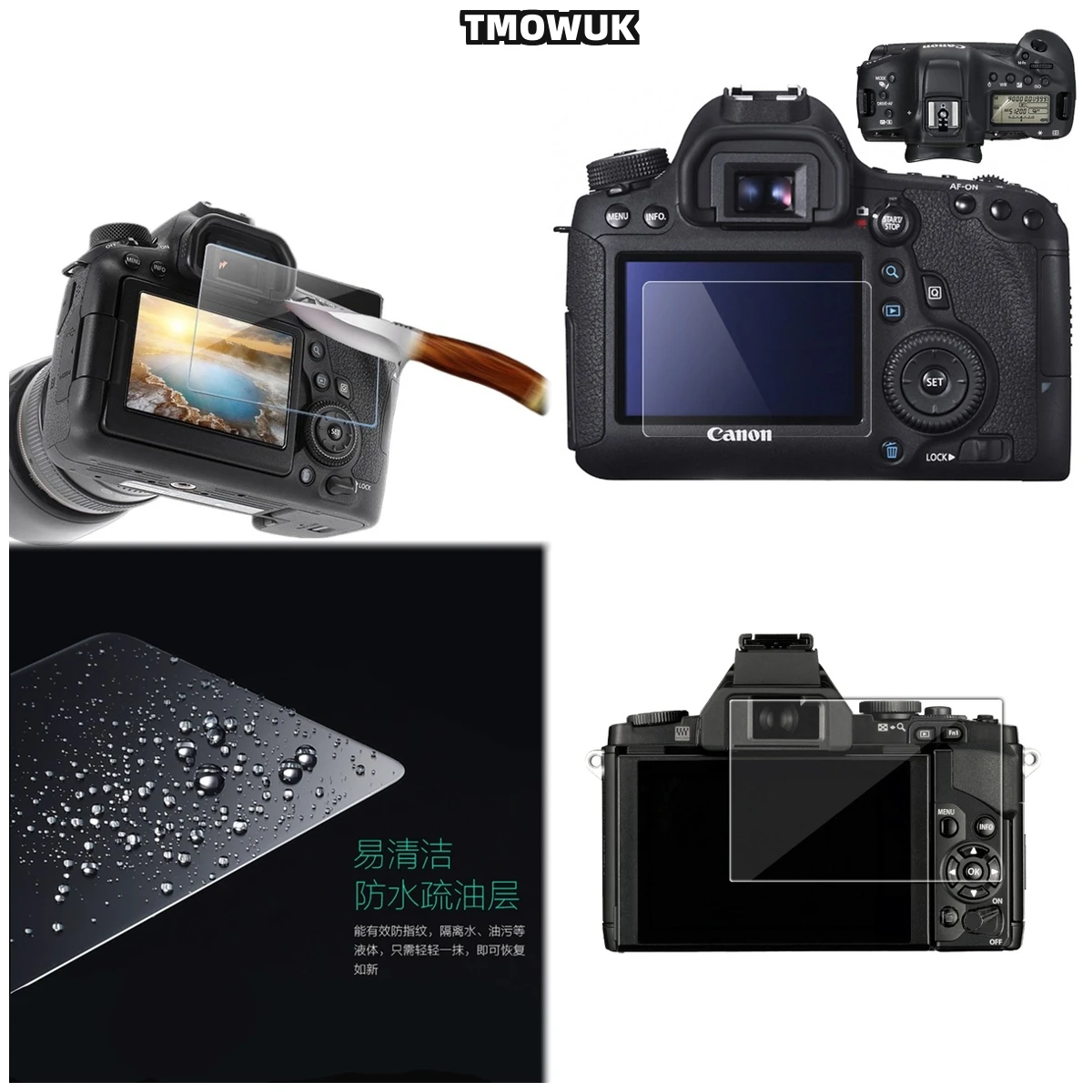 

For Canon 6D Military-Grade Privacy Screen Protector - 9H Tempered Glass Anti-Glare Film With Alignment Marks & Dust Remover