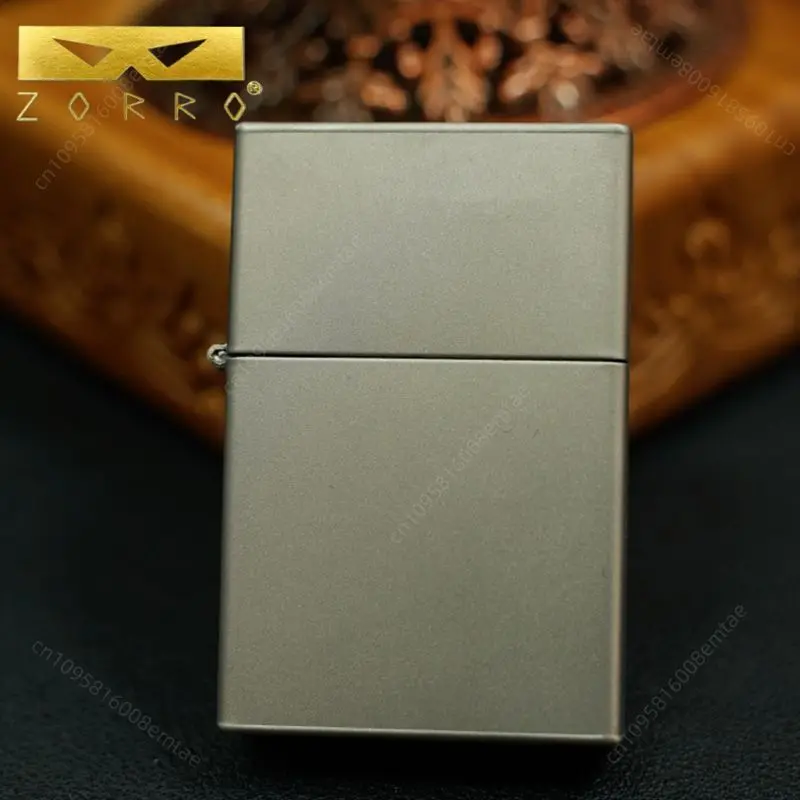 Zorro new pure titanium windproof fuel lighter, pure titanium shell with pure titanium lining, cigarette accessories, men's gift