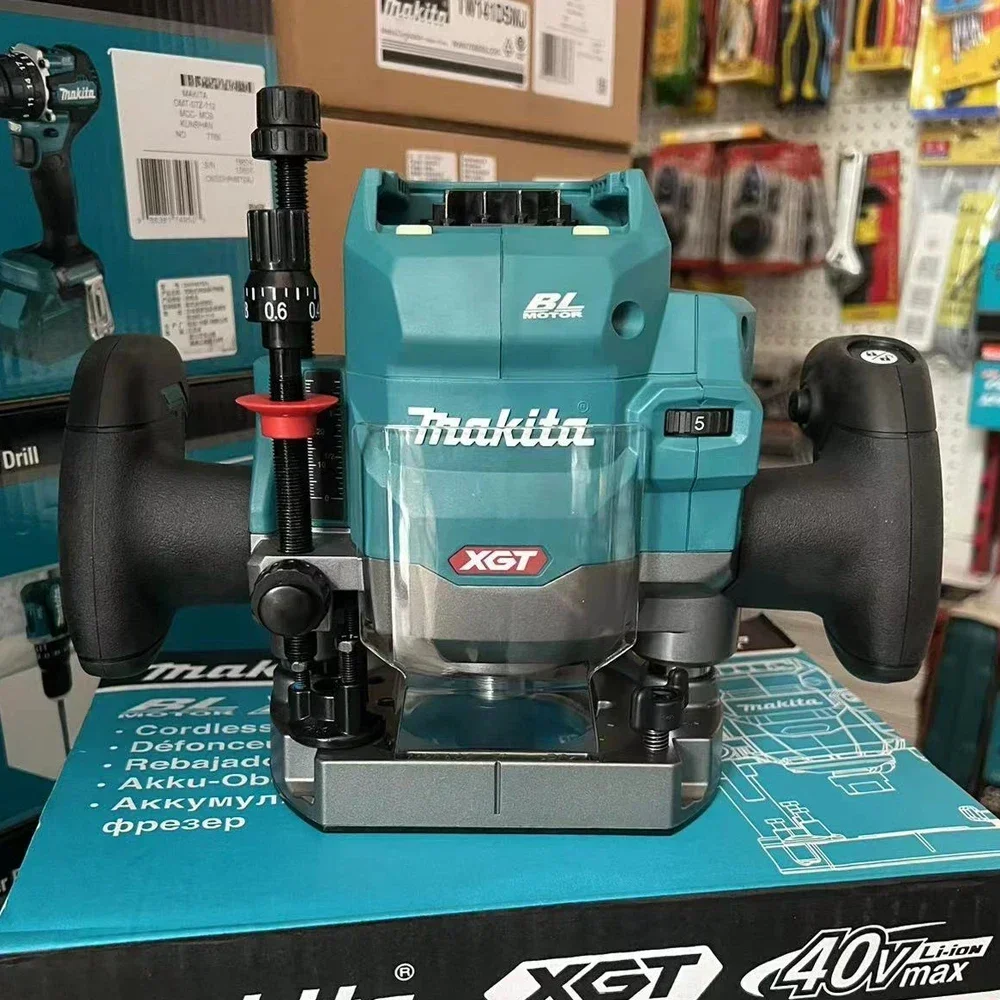 

Makita RP001GZ Wood Router 40V Max Cordless Rechargeable Polishing Machine High Power Carpentry Specific Trimming Machine RP001G