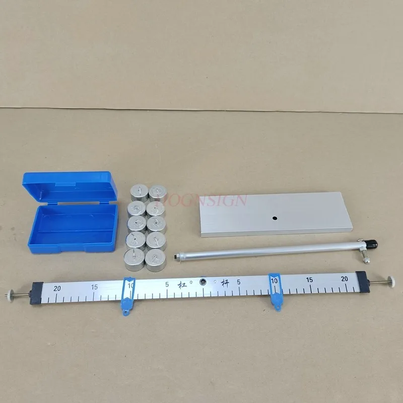 Primary scientific lever balance aluminum alloy lever scale and support with 50g*10pcs weight physical mechanics experiment