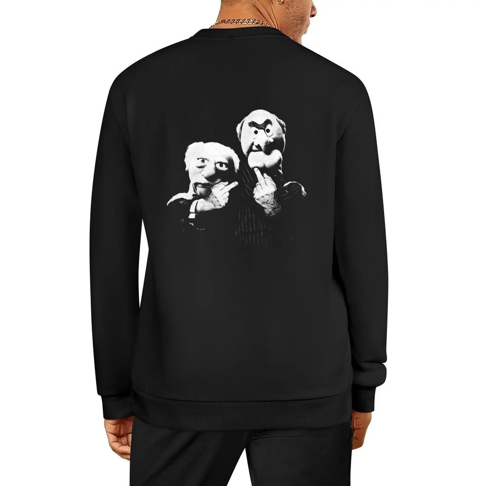 

Statler and Waldorf Middle Finger Pullover anime clothes anime clothing men wear sweatshirt for men