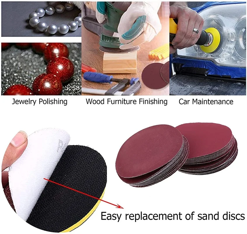 180PCS Sanding Discs 3inch No Hole Hooks Sandpaper Aluminum Oxide Sand Paper 20pcs Each 80-3000Grit for Grinder Rotary Tool