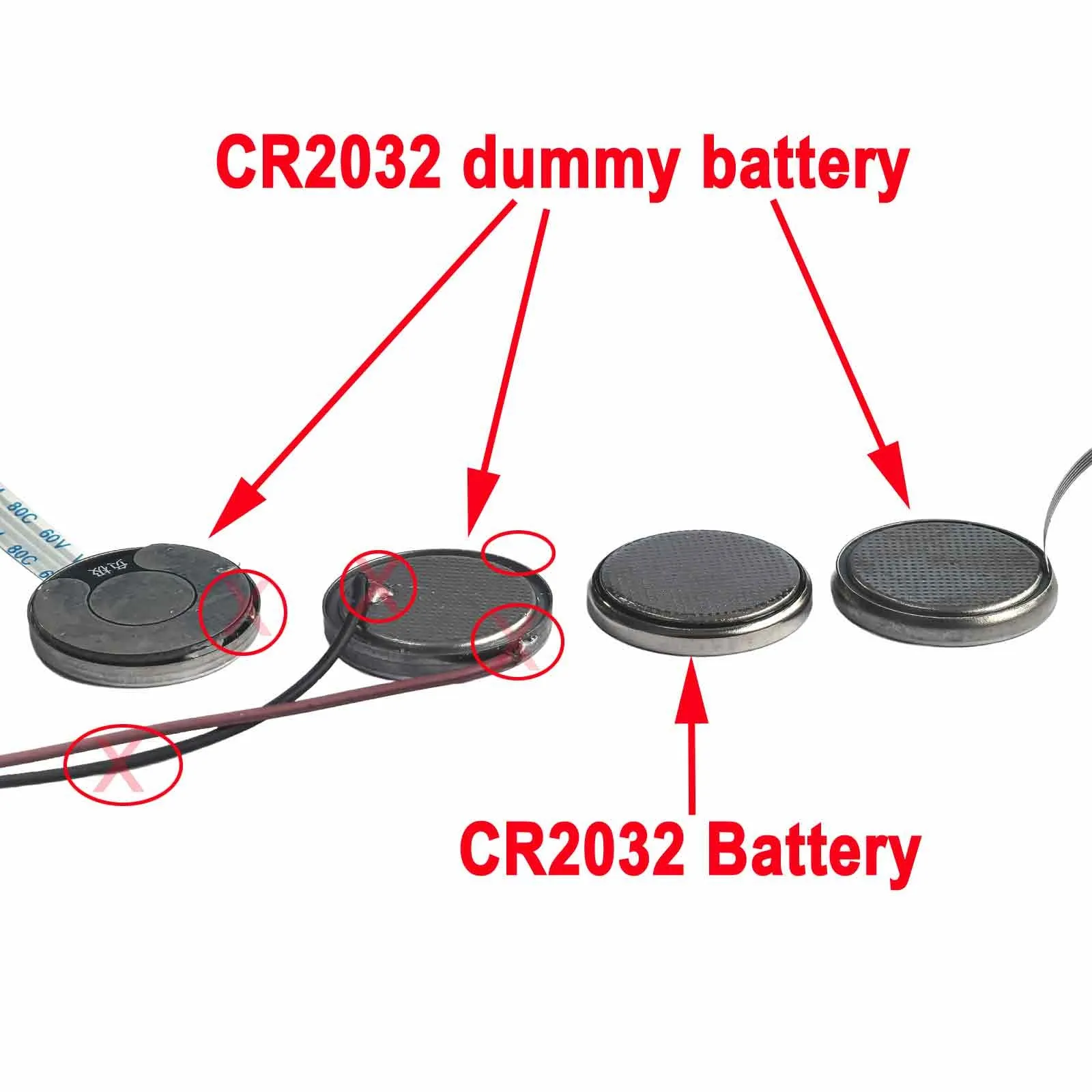 Adapter USB TYPE-C na atrapa baterii CR2032, konwerter, wejście 3-12V, cienki kabel FFC — zdjęcie produktu 3