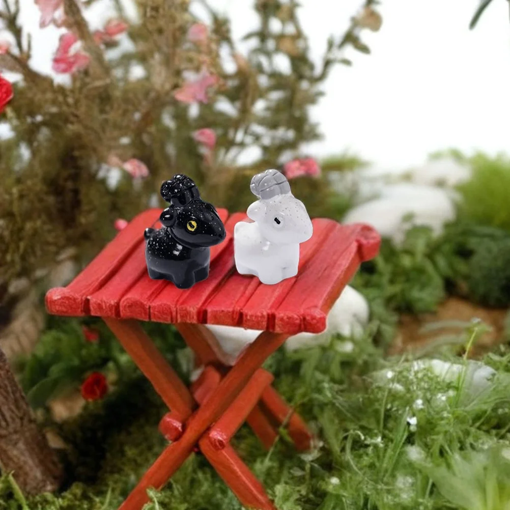 12 قطعة صغيرة الماعز الراتنج الديكور لطيف الحيوانات الصغيرة زخرفة DIY بها بنفسك الحرفية حديقة المنزل مكتب بونساي عرض الأغنام ديكور المنزل #3