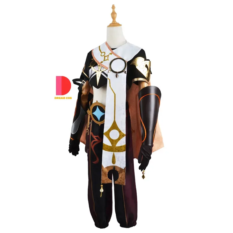 Aether Genshin Impact Cosplay Costume Adult Carnival Uniform Wig Anime Halloween Masquerade Party Outfit Women Game Set Hot Sale