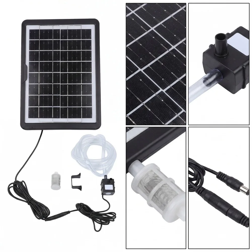 

6W 9V Solar Submersible Water Pump with Adjustable Bracket for Small Ponds Aquariums Rockeries Outdoor Garden Water Features