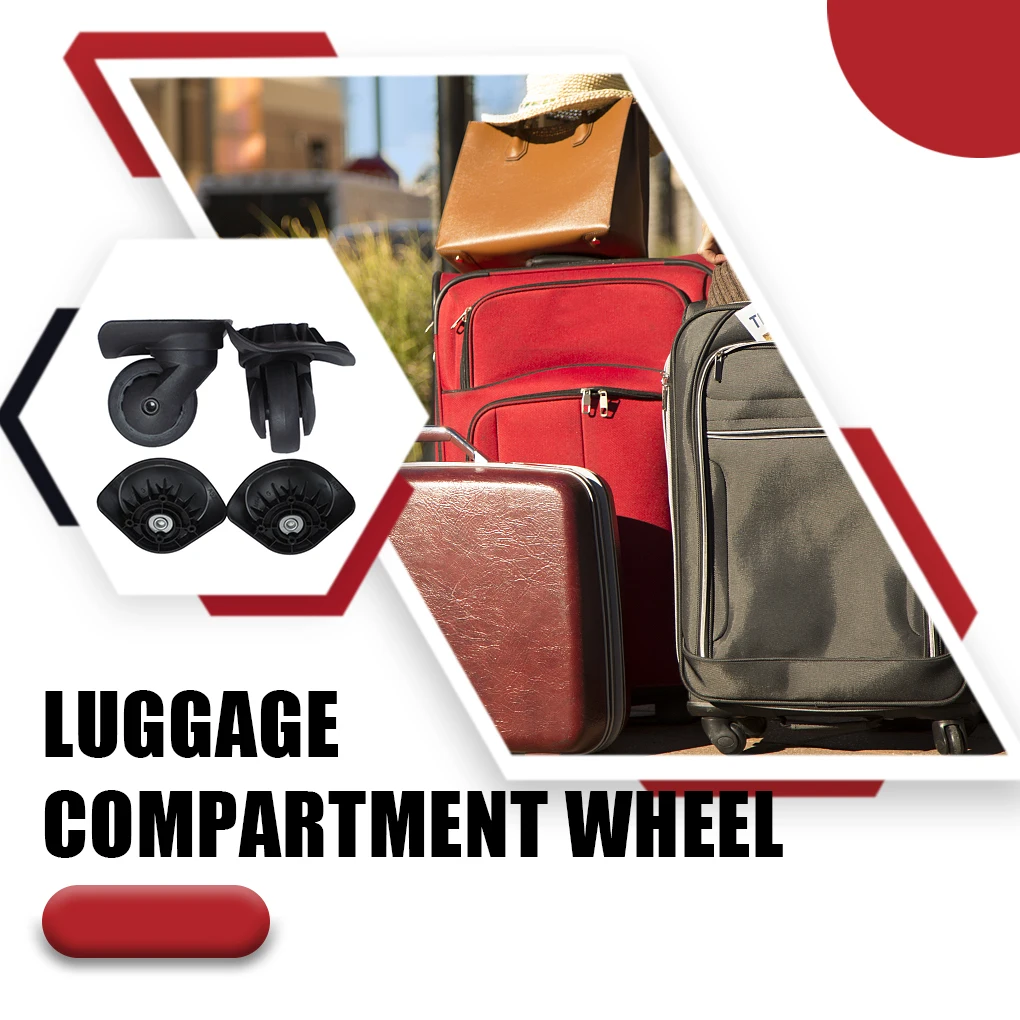 2 Pieces Suitcase Universal Wheel Flexible Wheels Rotating Accessory