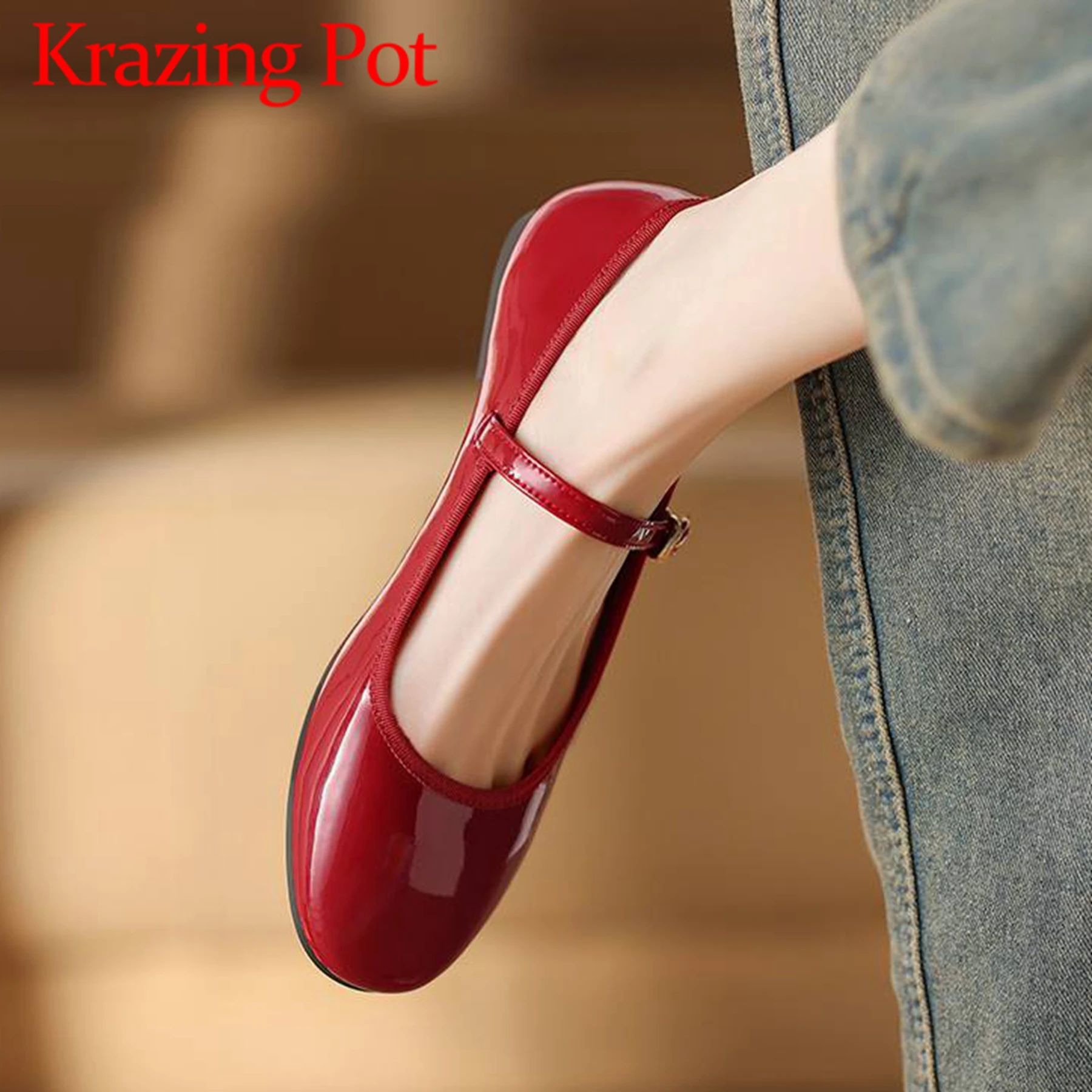 krazing-pot-ballerines-rondes-en-cuir-de-mouton-pour-femme-vetement-de-rue-peu-profond-observateur-et-confortable-a-bretelles-modernes-a-la-mode-printemps-et-Ete