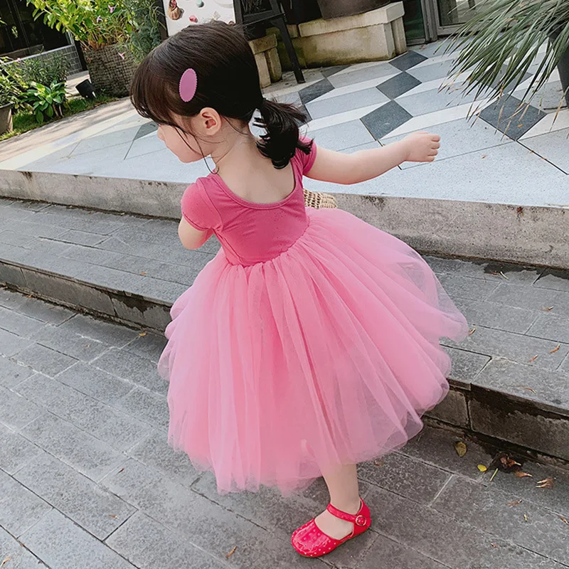 Abiti estivi da bambina 2024nuova gonna in Tulle Pettiskirt bambina