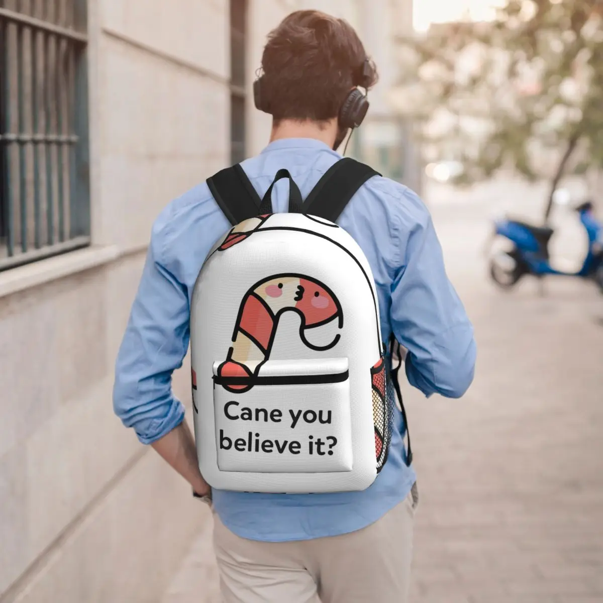 Candy Cane Student Backpack School Bag Hiking Travel Daypack for Boys Girls Bookbag Shoulder Bags