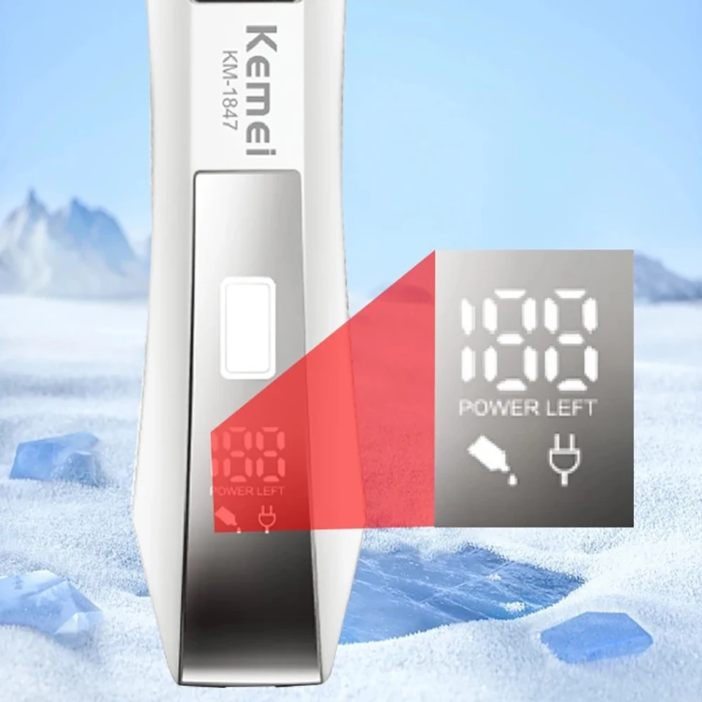 Kemei-Aparador elétrico de pêlos para homens e mulheres, remoção de pêlos corporais, aparador de esferas, IPX7 impermeável, groomer para pêlos pubianos