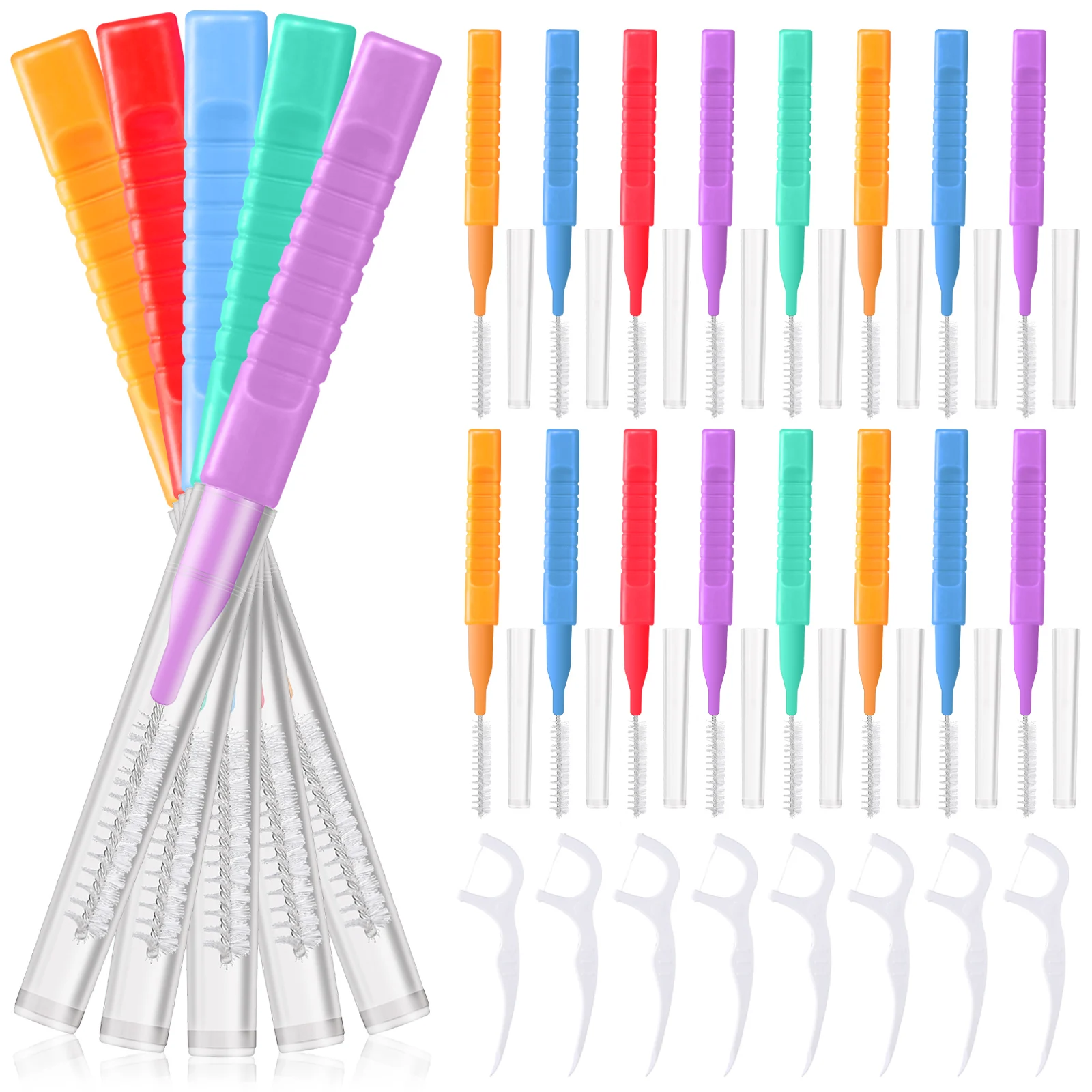 

200 Pcs Tooth Cleaning Tools Interdental Brush Brushes Orthodontics Flossing Picks