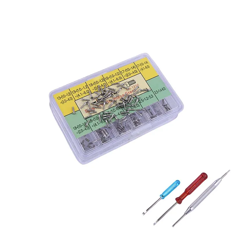 إكسسوارات الساعة 304 مسامير فولاذية كاملة كلمة واحدة متوافقة مع ساعة Hublot الخلفية بخط واحد من الفولاذ المقاوم للصدأ مفك براغي بكلمة واحدة