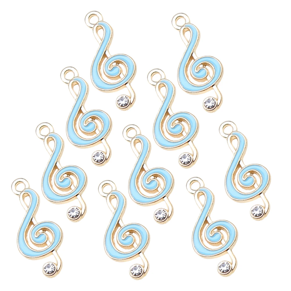 

10 Pcs Musical Note Pendant Charm Jewelry Decorative Notes Charms Small Ornaments Metal Symbol for Craft