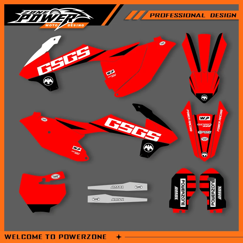 

POWERZONE для GASGAS для MC85, мотокросс, команда, графический фон, наклейки, наборы наклеек для GASGAS 2021, 2022, MC85, индивидуальный 02