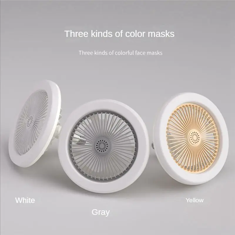 BABZ Ceiling Fan with Remote Control and Light 30W LED Lamp Fan Smart Silent Ceiling Fan E27 Converter Base for Bedroom Living