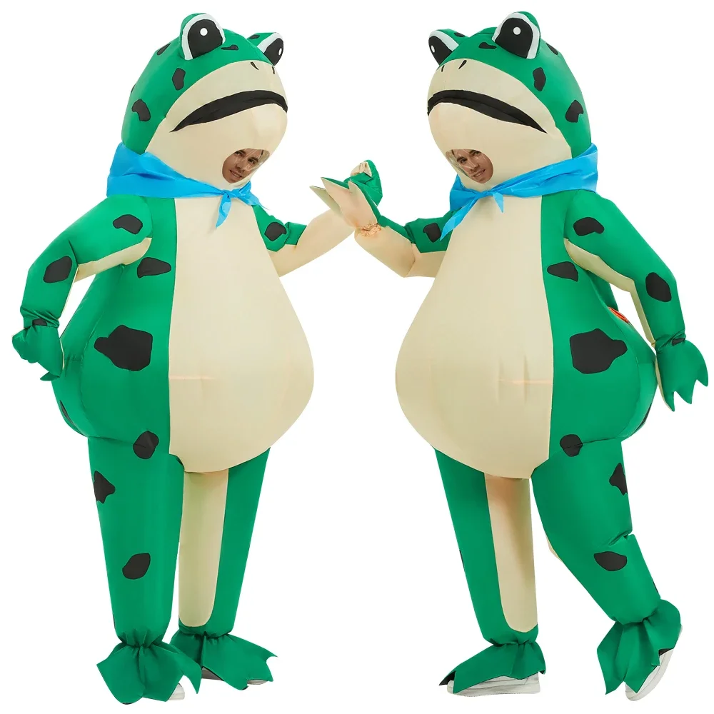 

Adults Inflatable Frog Costume Funny Full Body Blow Up Cosplay Suit for Halloween Party Men Women Easter Dress Up