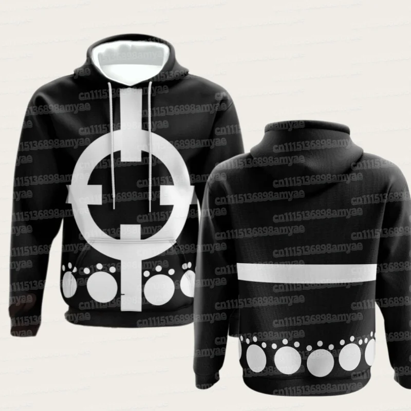 One Piece Trafalgar Law 3D Digital Cartoon Print Logo Anime Cosplay Kleidung Hoodie Warmer Pullover Jacke Peripherieartikel Familienoutfit – Detail 8