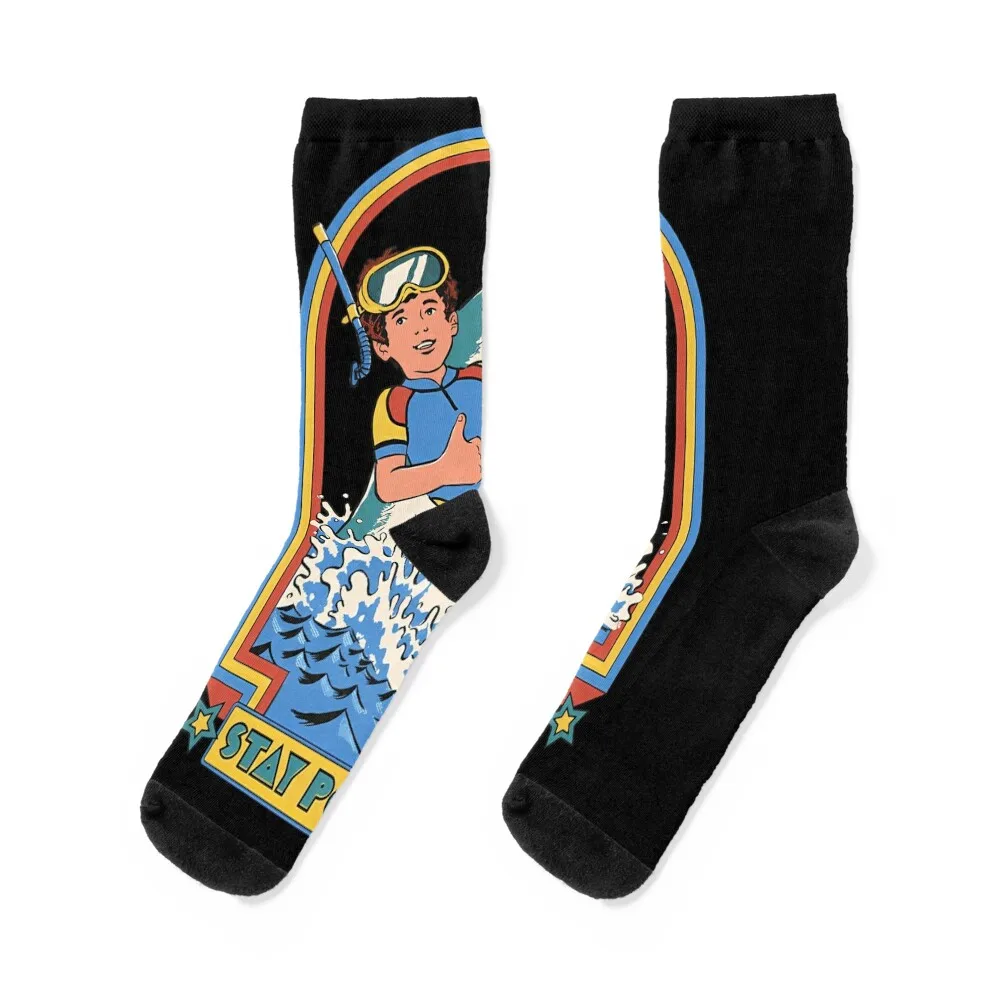 Stay Positive \t Socks set new year Run colored Woman Socks Men's