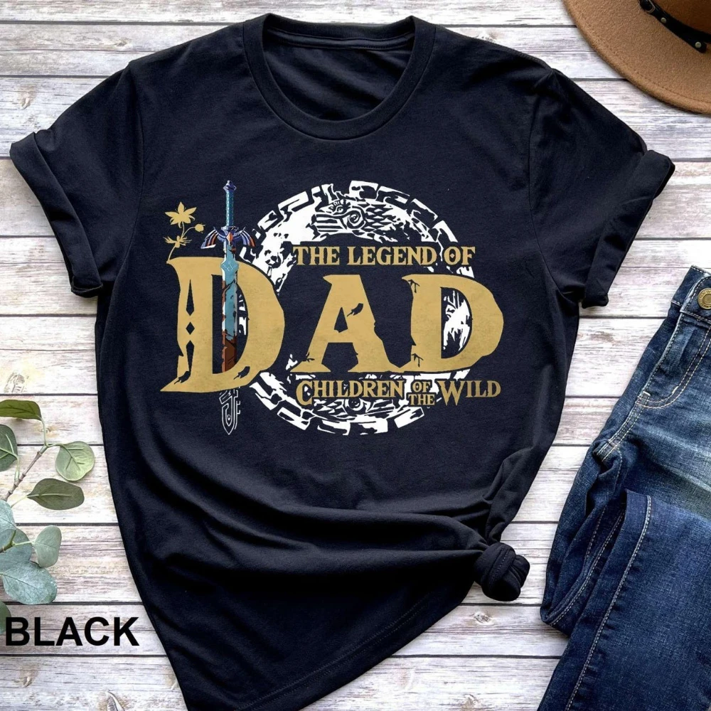 Legend of Dad Gamer Women Tshirt Breath of The Wild Zelda Lover Top Father's Day The Best Gift Tee Fashion Summer Female Tops