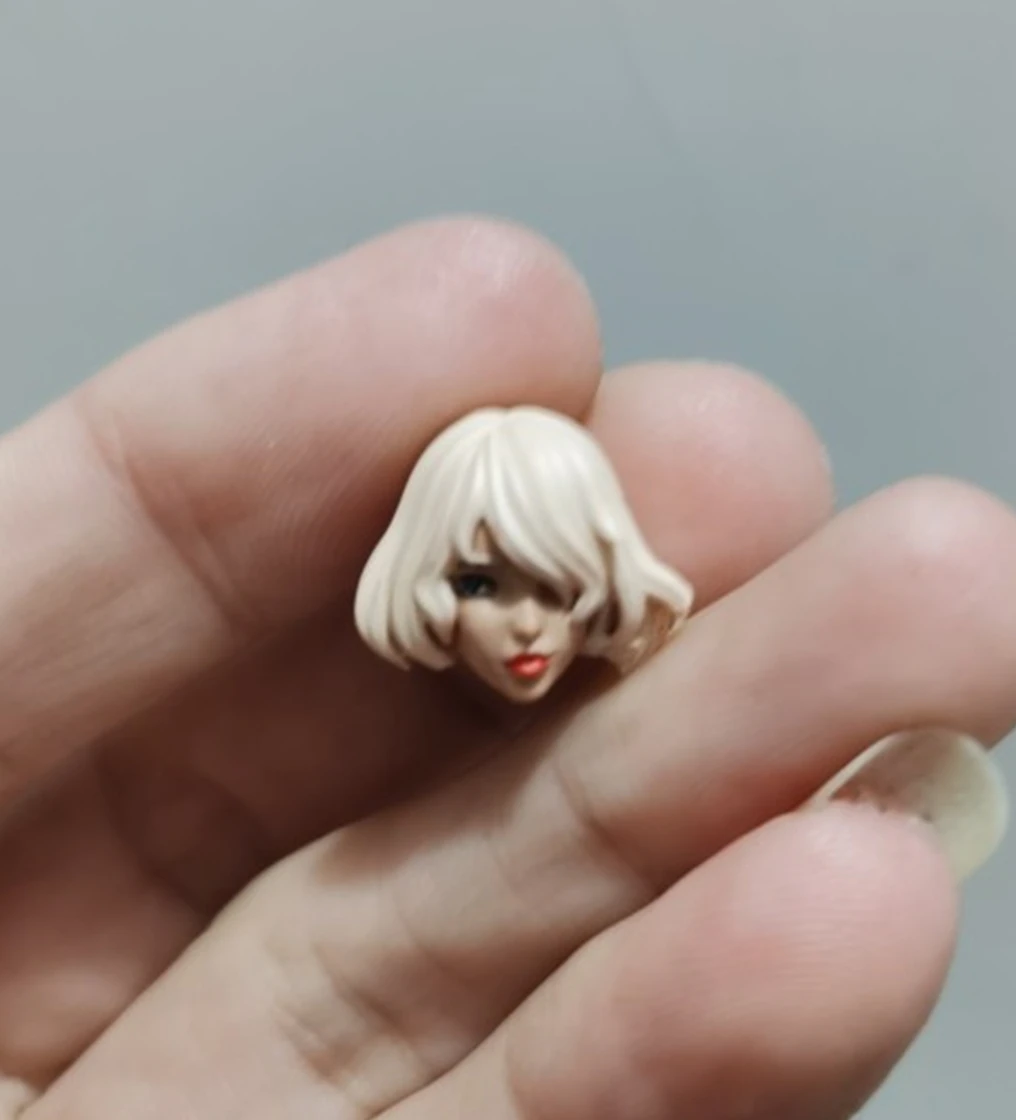 1/18 Scale NieR 2B Girl Head Sculpt Model Toys Fit for 3.75'' Action Figure Body