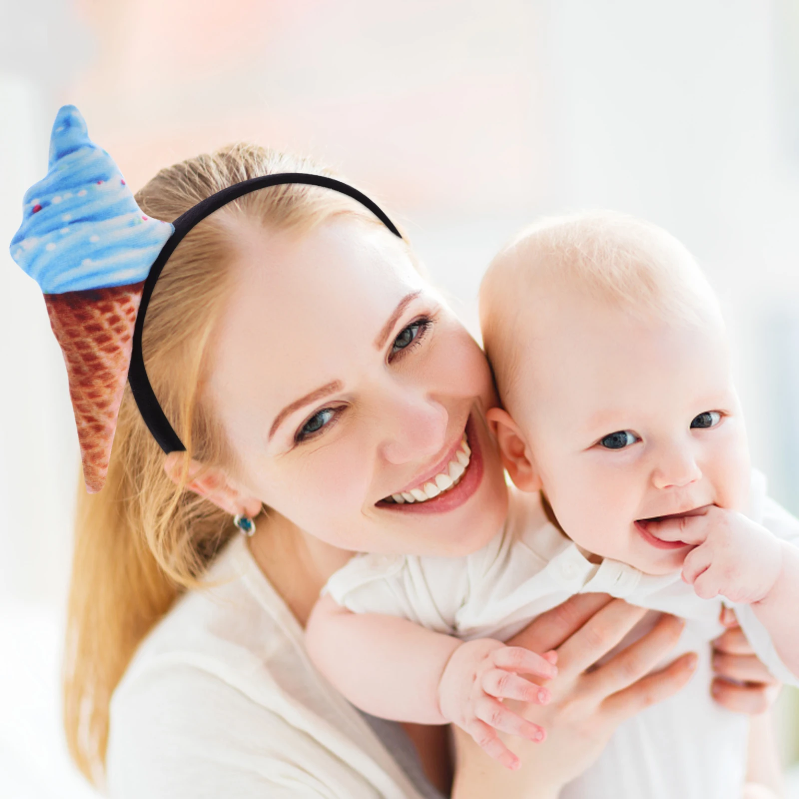 

Ice Cream Headband Soft Comfortable Colorful Hair Bands Spa Face Wash Party Headband Aesthetic Hair Accessories for Women