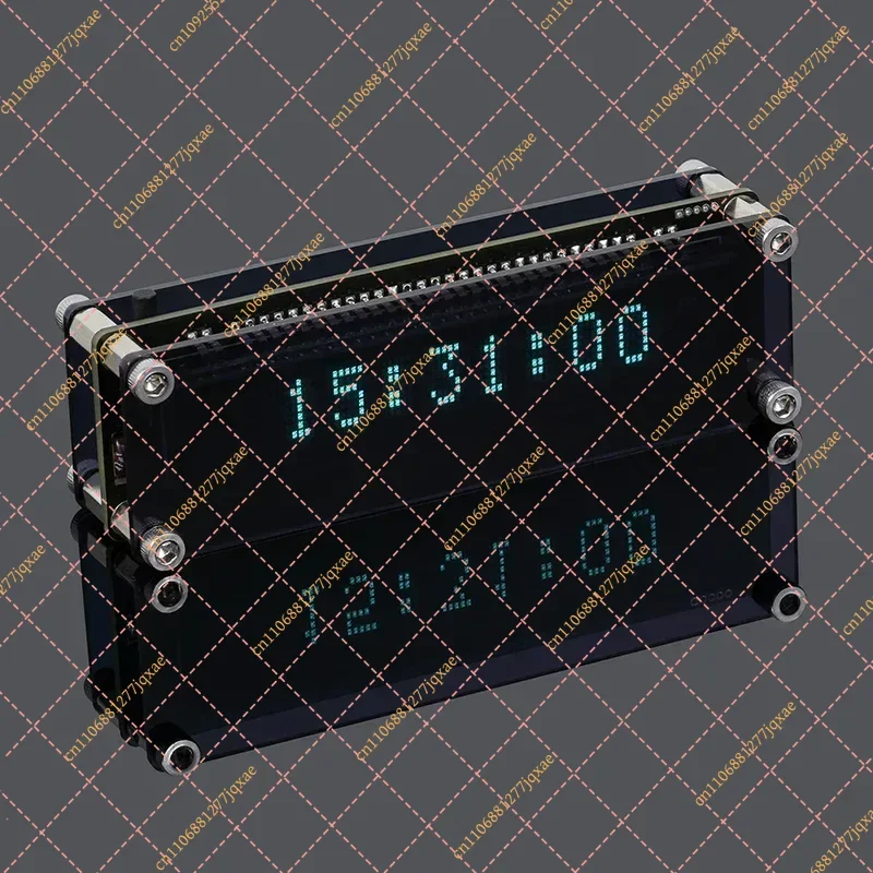 VFD Vacuum Fluorescent Display Clock with WiFi Timing and Automatic Calibration