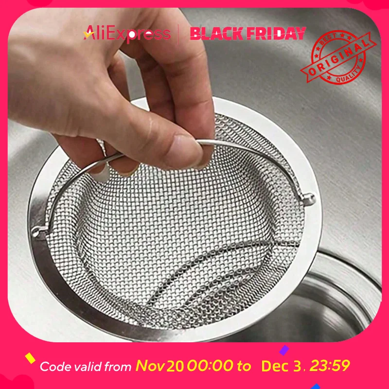 

1-Piece Sink Drain Strainer - Food-Grade Stainless Steel, Anti-Clog, Easy to Clean for Kitchen Sinks/Bathroom Vanity Sinks