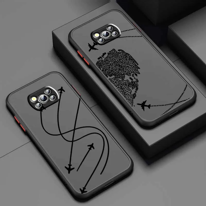 

Plane Art Popular Cool Phone Case For Xiaomi Poco X6 X5 X4 X3 M6 M5s M5 M4 M3 F6 F5 F4 F3 Pro 5G Frosted Translucent