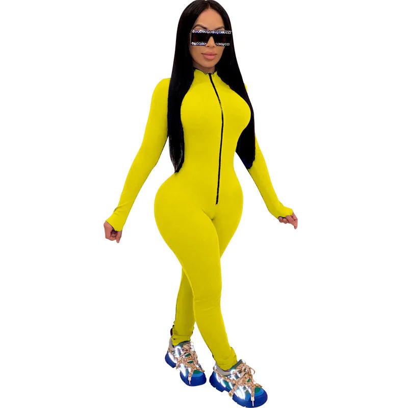 Women Long Sleeve Velvet Zipper Fitness Bodycon Playsuit Autumn Winter Fashion Jumpsuit 2023 Fall Clothes New Streetwear Romper