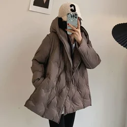 2025 Autumn/Winter New Women's Down Jacket Loose Hooded Fashion Jacket