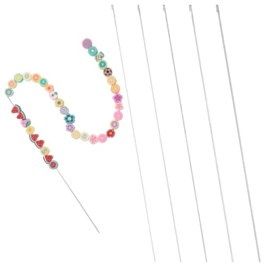 5 PCS Beading Needles for Jewelry Making, 6.7 Inches Bead Needle, 5 Thickness Styles Bead Spinner for Jewelry Making, Beaded Br