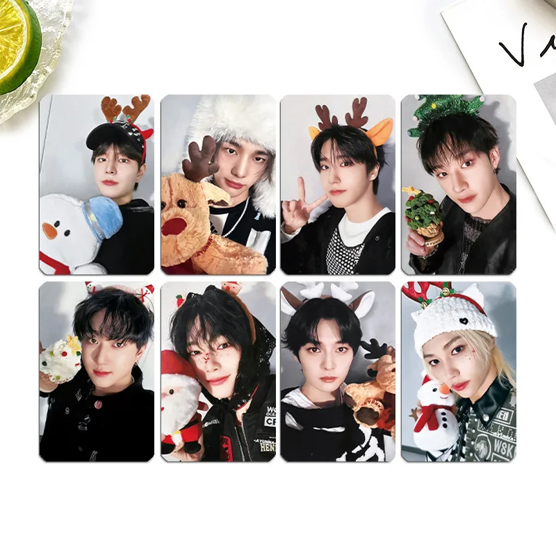 8pcs Stray Kids Small Card SBS Popular Song Entry Card SKZOO HOP Special Card Christmas Card Fan Collection Card Gift
