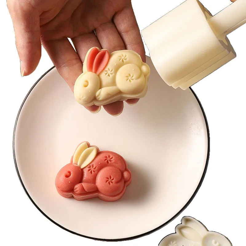 1 zestaw 50g słodkiego forma na ciasteczka księżycowe ciasta z królika do pieczenia Mini ciasto ręcznie tłoczone forma do wytłaczania ręcznie robione czekoladowe narzędzie do pieczenia