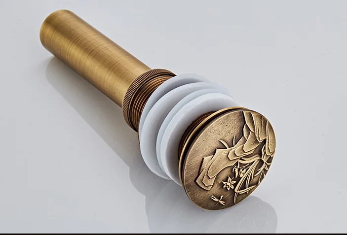 Antike Messing Klappe Kanalisation Becken Zubehör Ablauf Toilette Vessel Vanity Sink Drains Antike/Gold Bad Zubehör – Detail 6