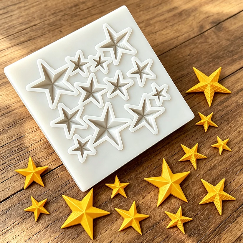 Star Silicone Sugarcraft Mold Chocolate Cupcake Baking Mold Fondant Cake Decorating Tools