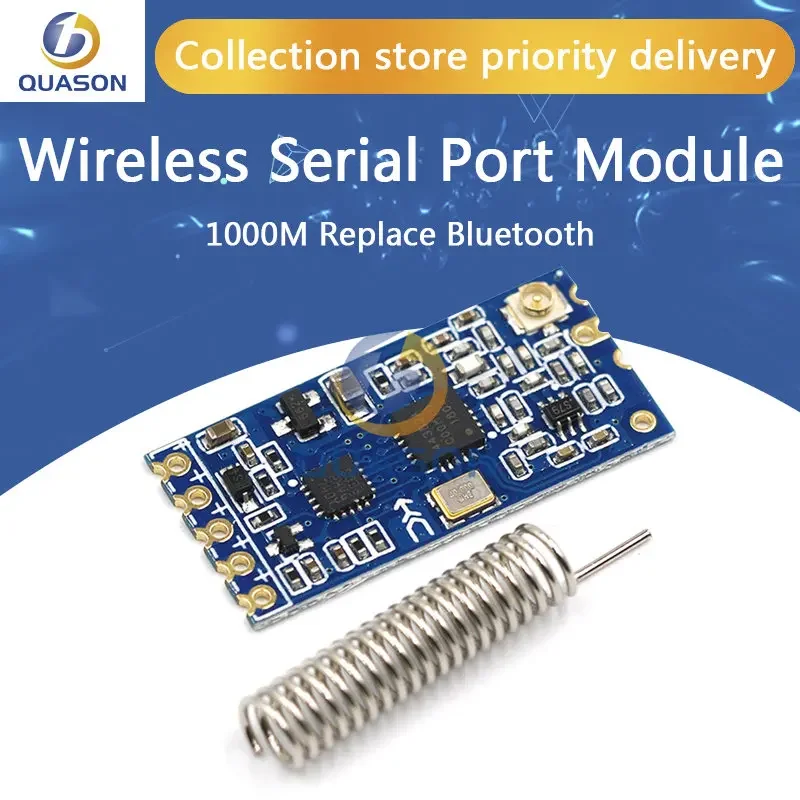 Модуль беспроводного последовательного порта 433 МГц SI4463 HC-12, 1000 м, замена Bluetooth, оригинал
