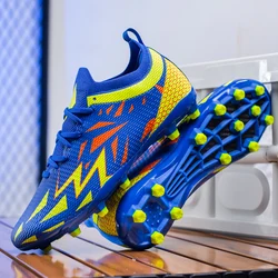 High-end Professional Soccer Shoes for Men Women Fashion Printed Long Spikes Football Sneakers Big Size 46 Futsal Shoes Trainers