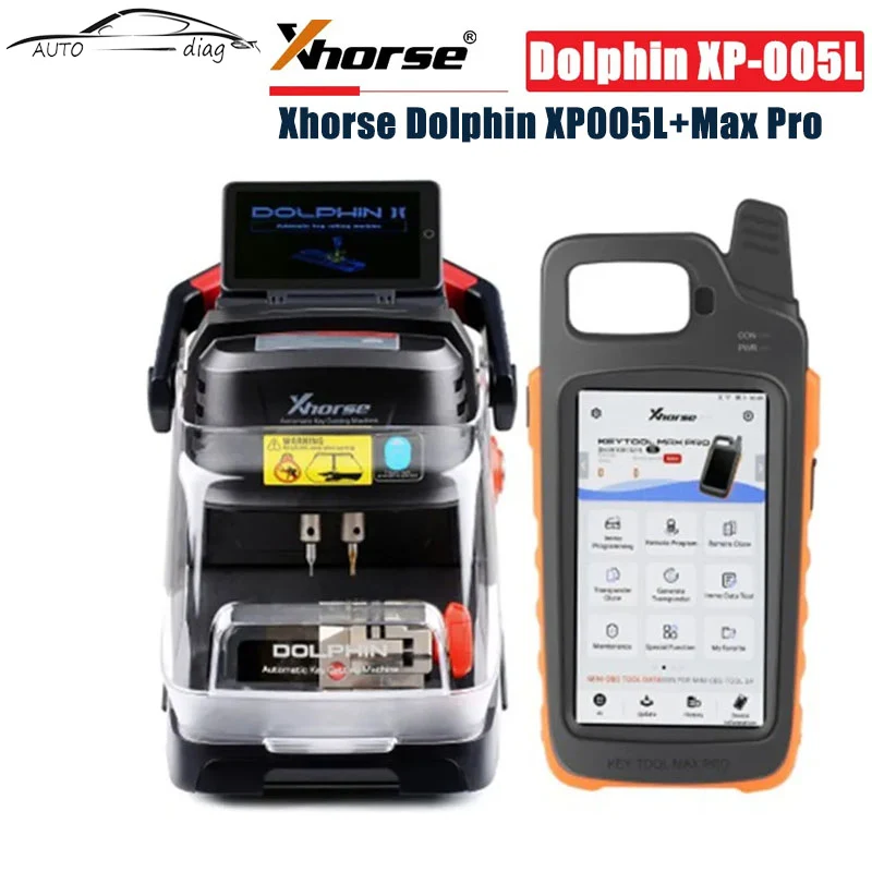 

Xhorse Dolphin XP005L XP-005L Dolphin II Key Cutting Machine Plus VVDI Key Tool Max Pro With MINI OBD Tool Function