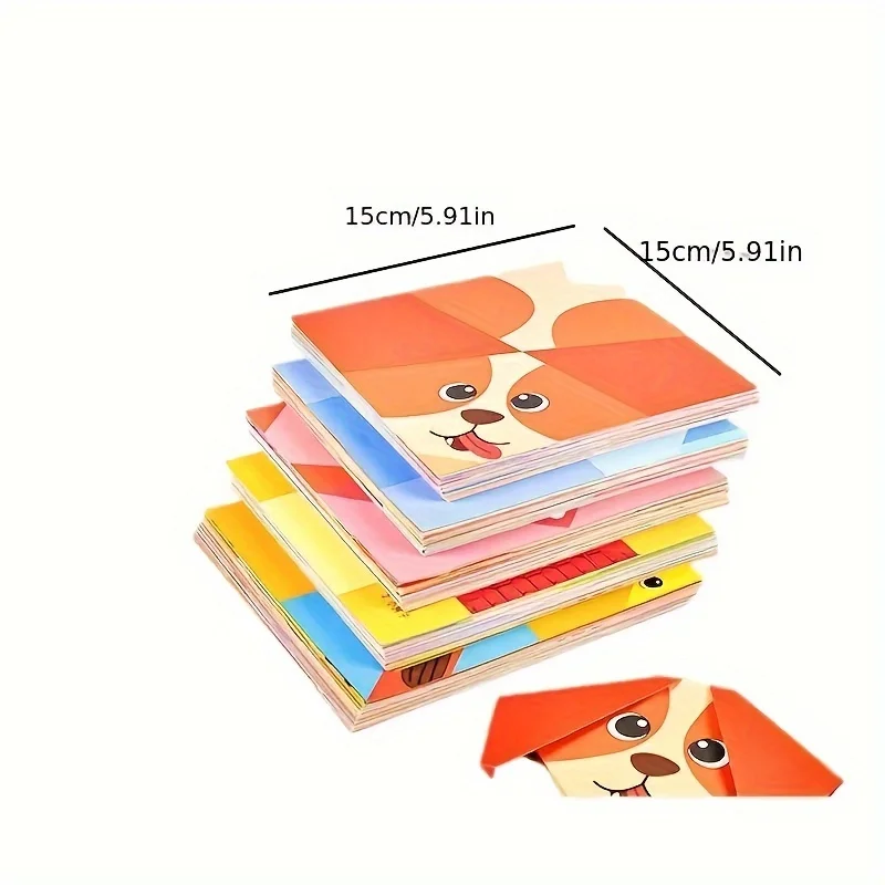 54장의 종이접기 재미있는 세트 1세트(사용 설명서, DIY 예술 수공예 프로젝트, 초보자 수공예 교육 포함) 썸네일 2